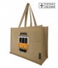 Imagem 0 - Laminated jute Bag - 42x33x18 cm - Theme Trem