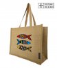 Imagem 0 - Laminated jute Bag - 42x33x18 cm - Theme Sardine